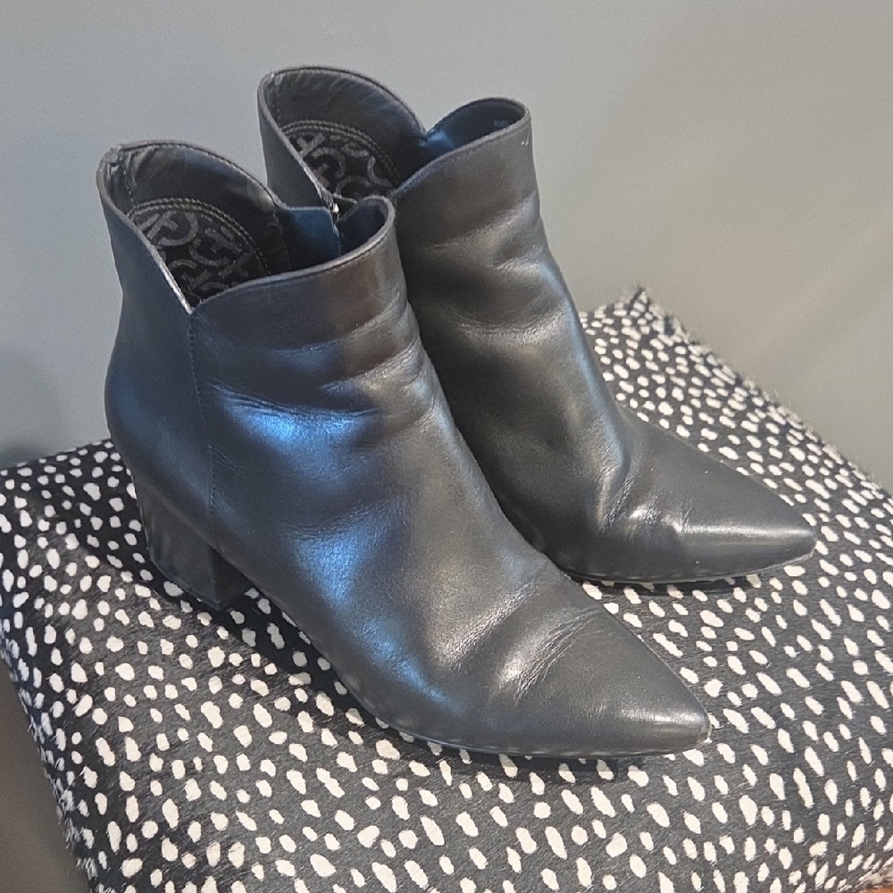 Cole Haan Black Leather Ankle Booties